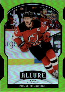 2020-21 Upper Deck Allure Hockey - Base - Green Quartz :99 #46 Nico Hischier - New Jersey Devils - A