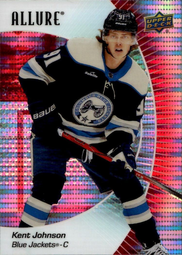 2023-24 Upper Deck Allure Hockey - Base - Red Rainbow #99 Kent Johnson - Columbus Blue Jackets - A
