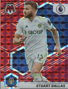 2021-22 Panini Mosaic Premier League - Base - Red Mosaic Prizm #200 Stuart Dallas - Leeds United