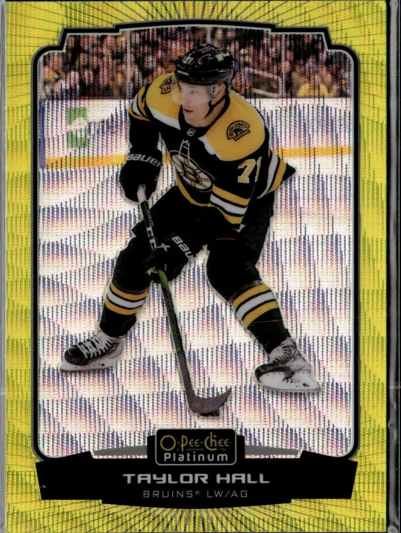 2022-23 Upper Deck O-Pee-Chee Platinum Hockey - Base - Neon Yellow Surge #43 Taylor Hall - Boston Bruins - A