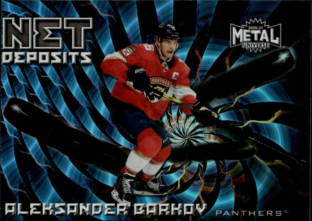 2020-21 Upper Deck Skybox Metal Universe - Net Deposits #ND-10 Aleksander Barkov - Florida Panthers - A