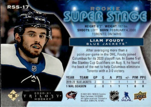 2020-21 Upper Deck Trilogy Hockey - Rookie Super Stage #RSS-17 Liam Foudy - Columbus Blue Jackets