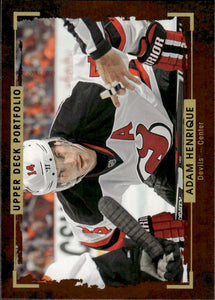 2015-16 Upper Deck Portfolio Hockey - Base #132 Adam Henrique - New Jersey Devils