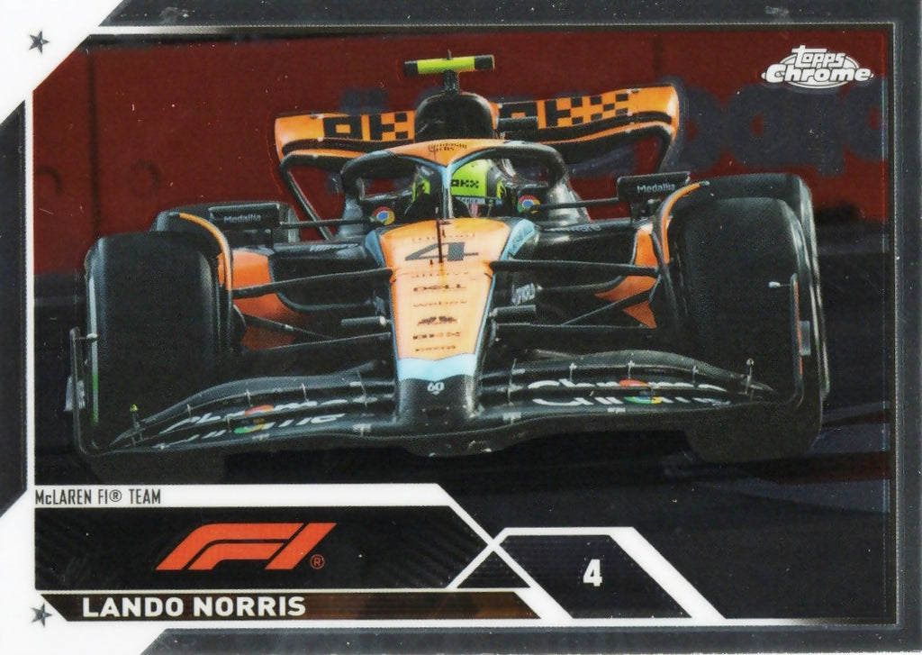 2023 Topps Chrome Formula 1 Base #112 - F1 Cars Lando Norris - McLaren F1 Team - A