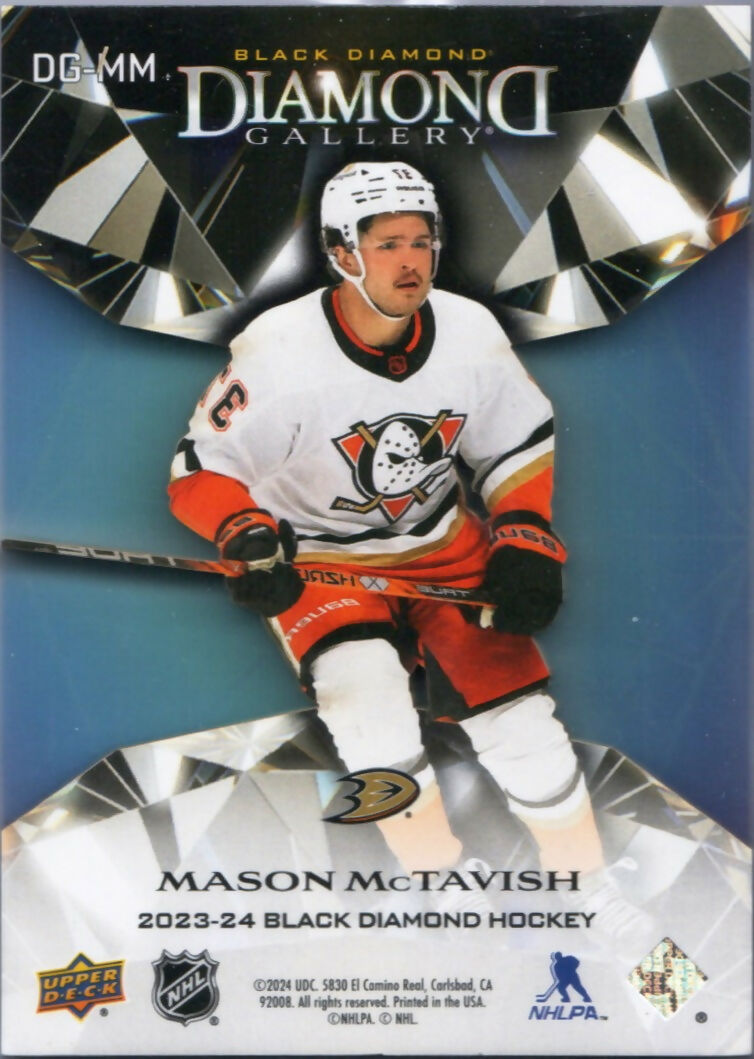 2023-24 Upper Deck Black Diamond Hockey - Diamond Gallery #DG-MM Mason McTavish - Anaheim Ducks - B