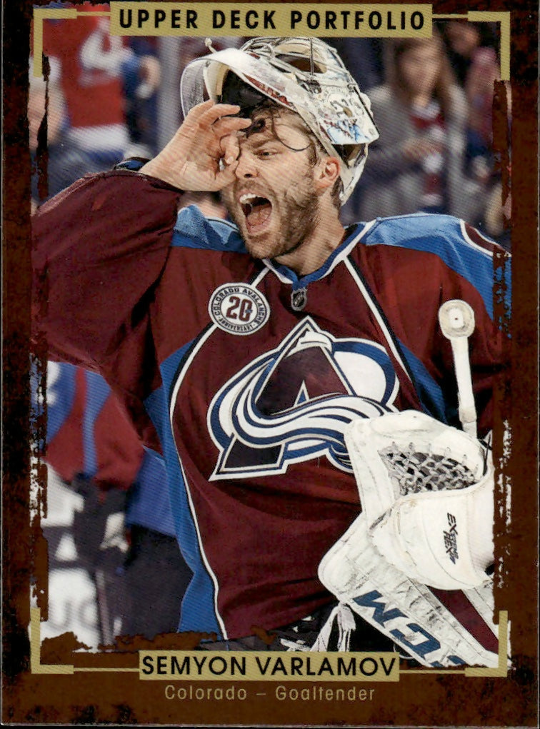 2015-16 Upper Deck Portfolio Hockey - Base #128 Semyon Varlamov - Colorado Avalanche