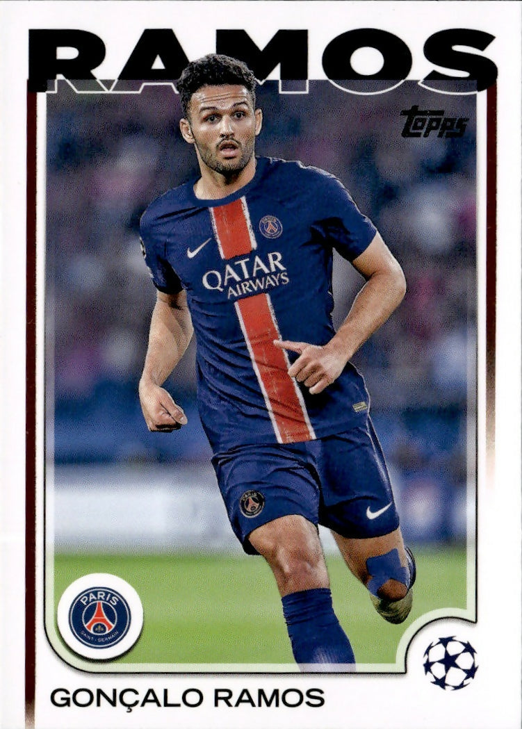 2024-25 Topps UEFA Club Competitions - Base #31 Goncalo Ramos - Paris Saint-Germain - A