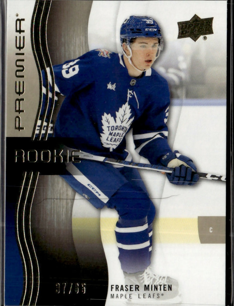 2023-24 Upper Deck Premier Hockey - Base - Rookie - Gold :65 #149 Fraser Minton - Toronto Maple Leafs - A