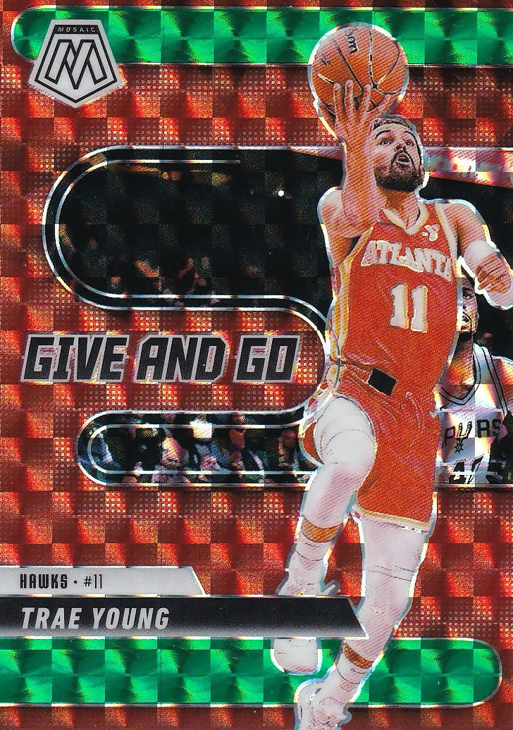 2024-25 Panini Mosaic Give and Go Mosaic Green #8 Trae Young Atlanta Hawks