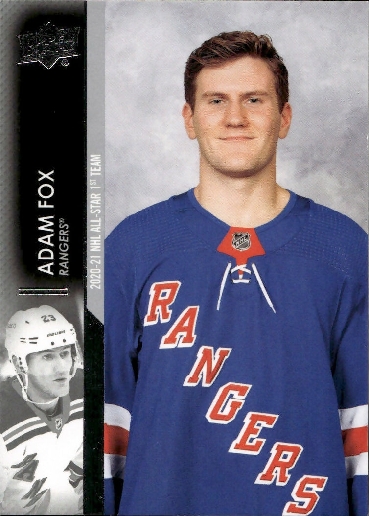 2021-22 Upper Deck Extended Series Hockey - Base #670 Adam Fox - New York Rangers - A