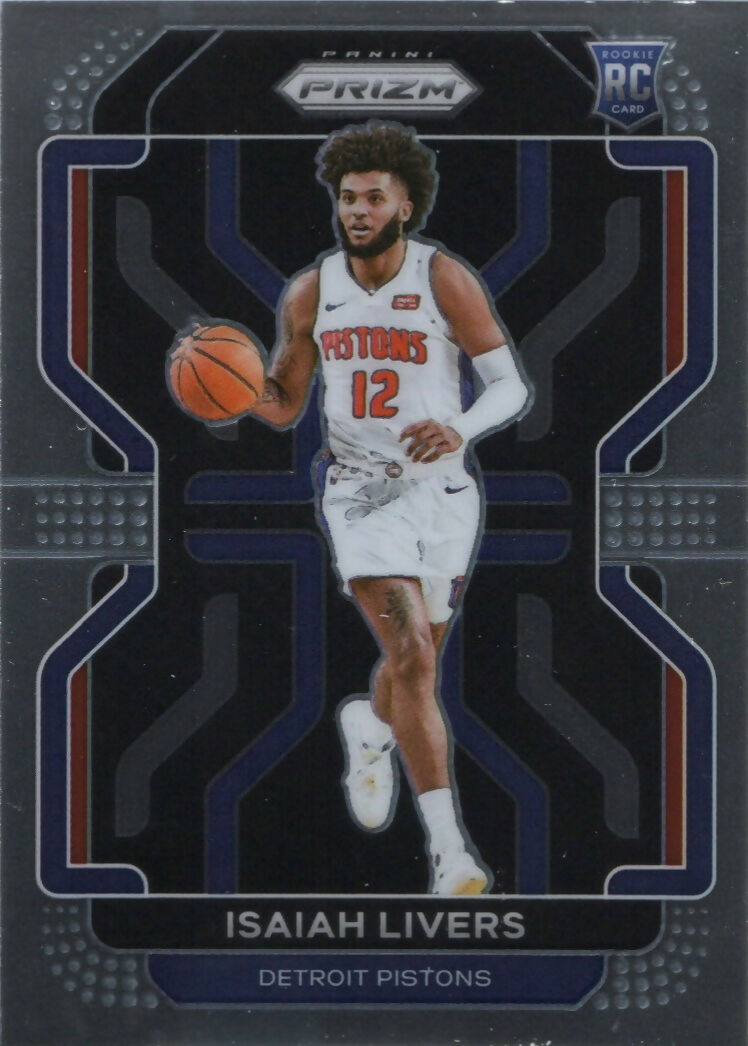 2021-22 Panini Prizm Basketball - Base - Rookie # 296 Isaiah Livers - Detroit Pistons