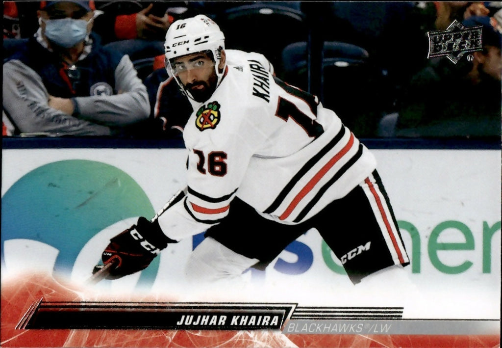 2022-23 Upper Deck Series 1 Hockey - Base #39 Jujhar Khaira - Chicago Blackhawks - A