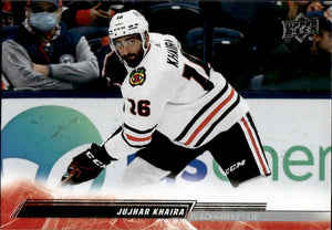 2022-23 Upper Deck Series 1 Hockey - Base #39 Jujhar Khaira - Chicago Blackhawks - A