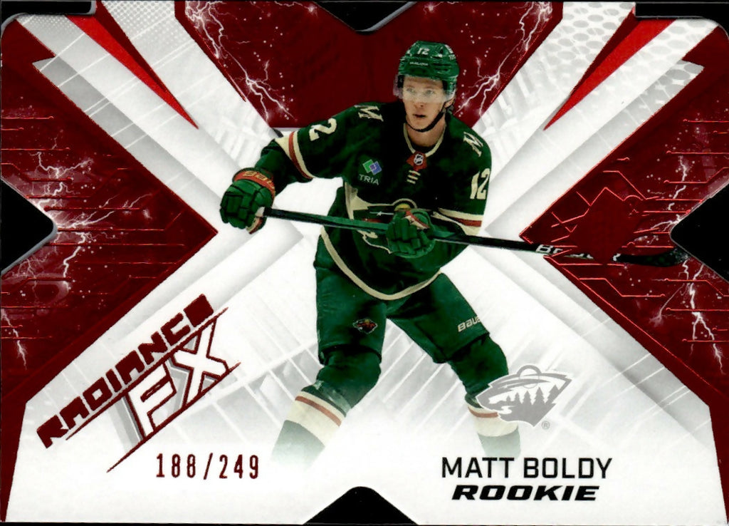 2022-23 Upper Deck SPX Hockey -  Radiance F:X - Red :249 #RFX-73 Matt Boldy - Minnesota Wild - A