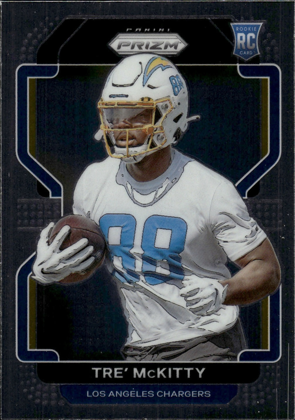 2021 Panini Prizm Football Base #416 Tre’ McKitty RC Los Angeles Chargers - A