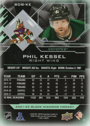 2021-22 Upper Deck Black Diamond - Base :349 #BDB-KE Phil Kessel - Arizona Coyotes - B