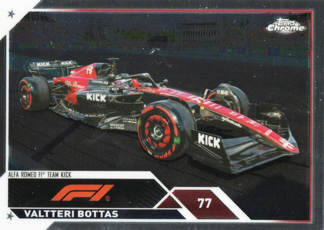2023 Topps Chrome Formula 1 Base #118 - F1 Cars Valtteri Bottas - Alfa Romeo F1 Team Kick - A