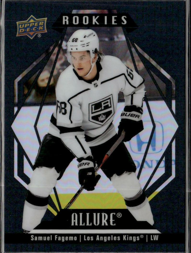 2022-23 Upper Deck Allure Hockey - Base - Black Rainbow - Rookies #126 Samuel Fagemo - Los Angeles Kings