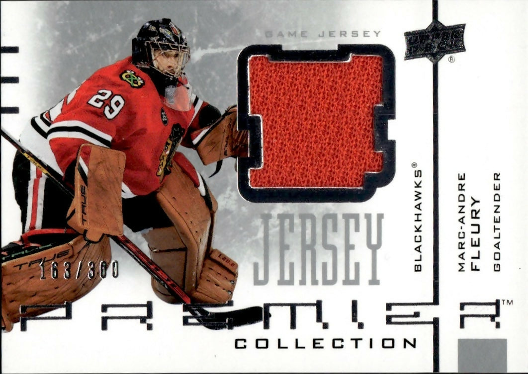 2021-22 Upper Deck Premier Hockey - Game Jersey :300 #AJ-MF Marc-Andre Fleury - Chicago Blackhawks - A