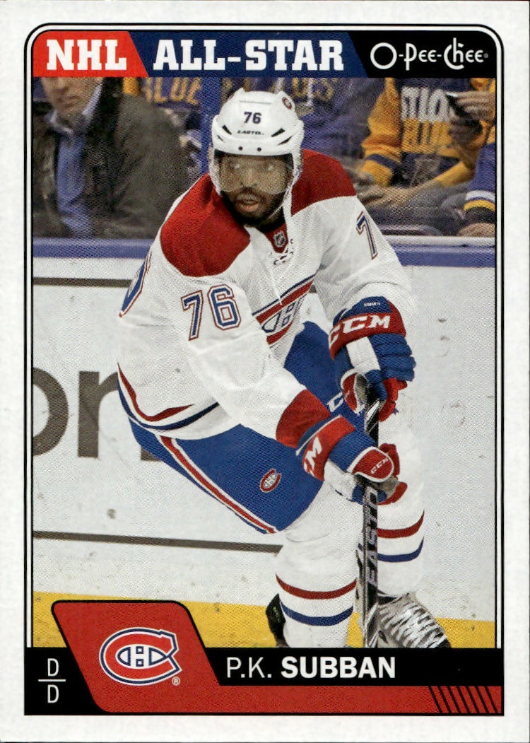 2015-16 Upper Deck O-Pee-Chee Hockey - Base - All Star #184 P.K. Suban - Montreal Canadiens