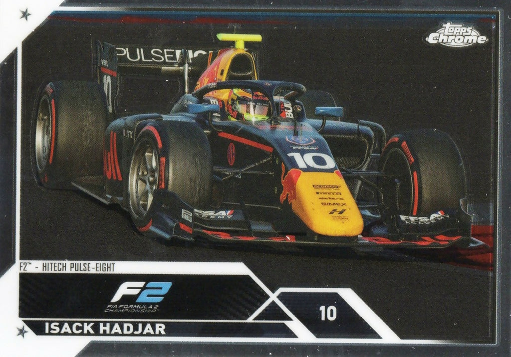 2023 Topps Chrome Formula 1 Base #129 - F2 Cars Isack Hadjar - F2 Htech Pulse-Eight - A
