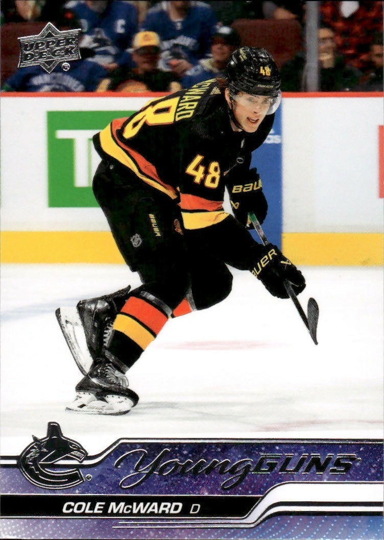 2023-24 Upper Deck Series 1 Hockey - Base - Young Guns #244 Cole McWard - Vancouver Canucks