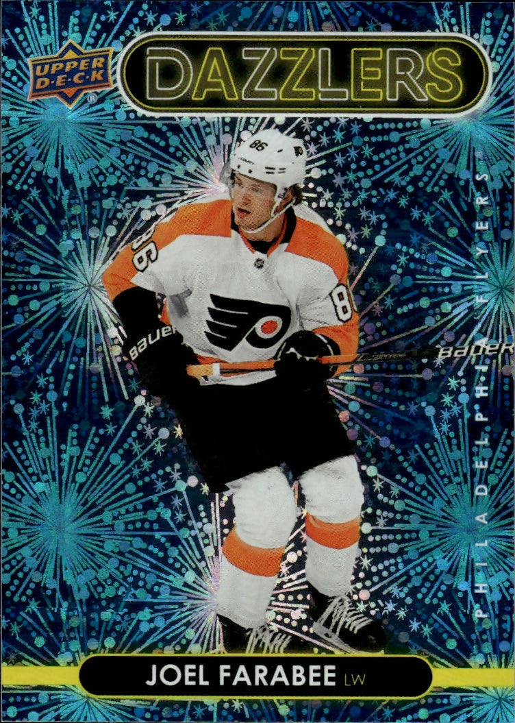 2021-22 Upper Deck Series 2 Hockey - Dazzlers - Blue #DZ-84 Joel Farabee - Philadelphia Flyers - A