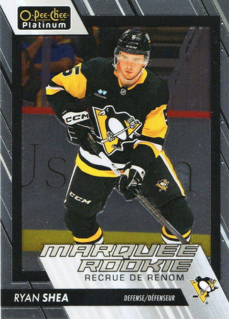 2023-24 Upper Deck O-Pee-Chee Platinum Hockey - Base - Marquee Rookie #294 Ryan Shea - Pittsburgh Penguins - A