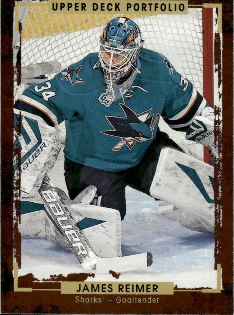 2015-16 Upper Deck Portfolio Hockey - Base #169 James Reimer - San Jose Sharks