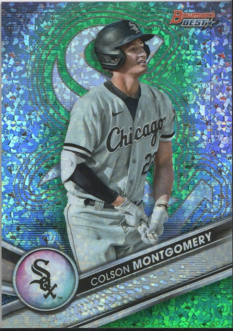 2022 Bowman's Best Baseball - Top Prospects - Green Mini-Diamond Refractor :99 #TP-27 Colson Montgomery - Chicago White Sox - A