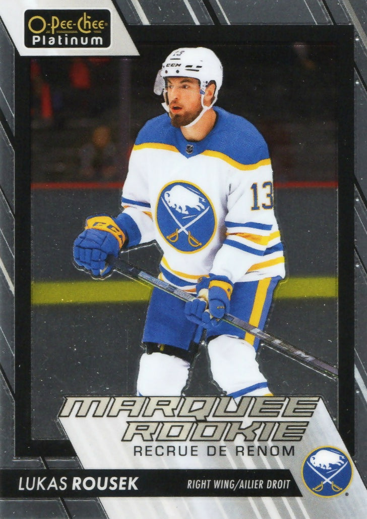 2023-24 Upper Deck O-Pee Chee Platinum Hockey - Base - Marquee Rookie #218 Lukas Rousek - Buffalo Sabres - A