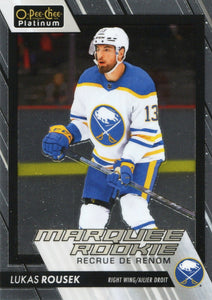 2023-24 Upper Deck O-Pee Chee Platinum Hockey - Base - Marquee Rookie #218 Lukas Rousek - Buffalo Sabres - A