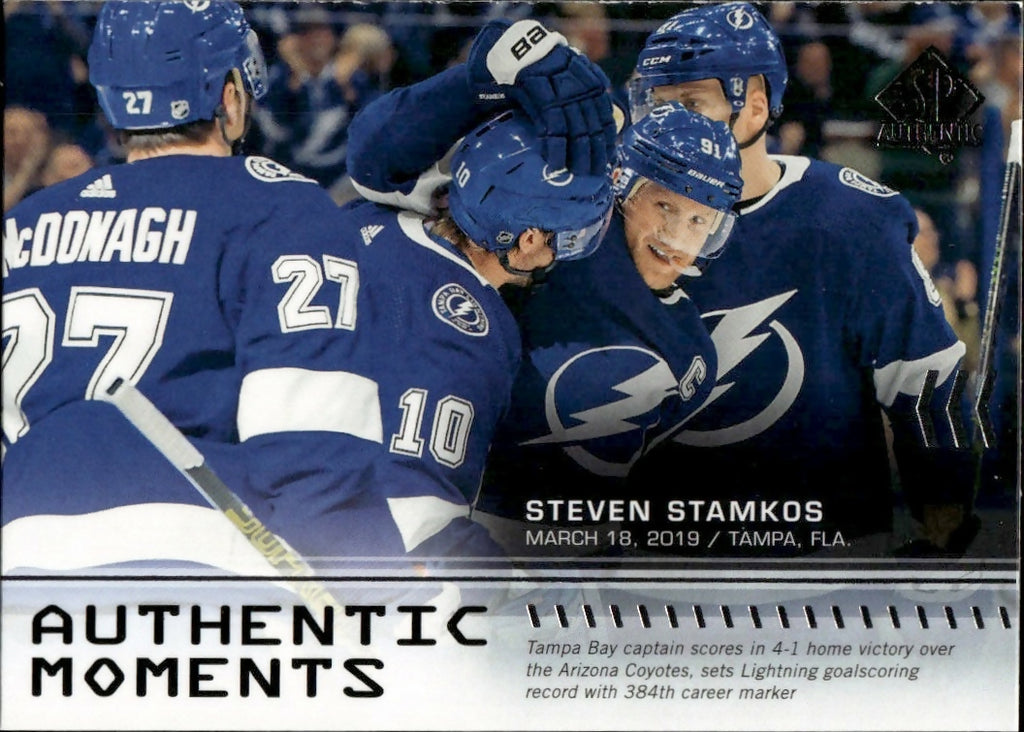 2019-20 Upper Deck Sp Authentic Hockey - Authentic Moments #105 Steven Stamkos - Tampa Bay Lightning