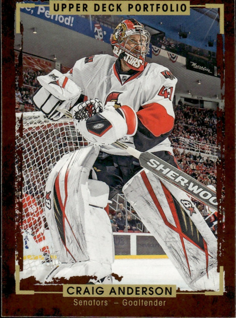 2015-16 Upper Deck Portfolio Hockey - Base #151 Craig Anderson - Ottawa Senators