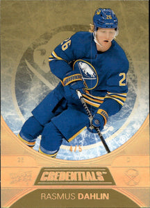 2021-22 Upper Deck Credentials - Base - Gold :5 #39 Rasmus Dahlin - Buffalo Sabres - A