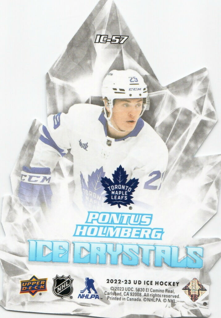 2022-23 Upper Deck Ice Hockey - Ice Crystals #IC-57 Pontus Holmberg - Toronto Maple Leafs - B