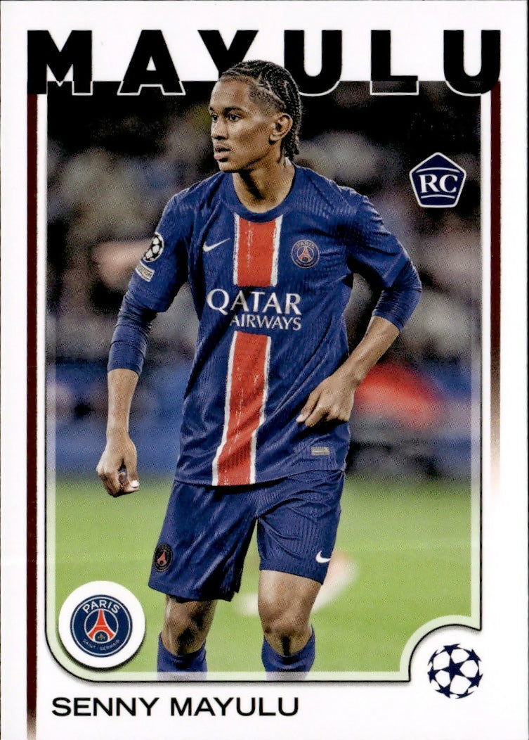 2024-25 Topps UEFA Club Competitions - Base #173 Senny Mayulu - Paris Saint-Germain - A