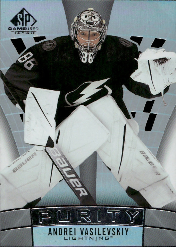 2021-22 Upper Deck SP Game Used Hockey - Purity #P-17 Andrei Vasilevskiy - Tampa Bay Lightning - A