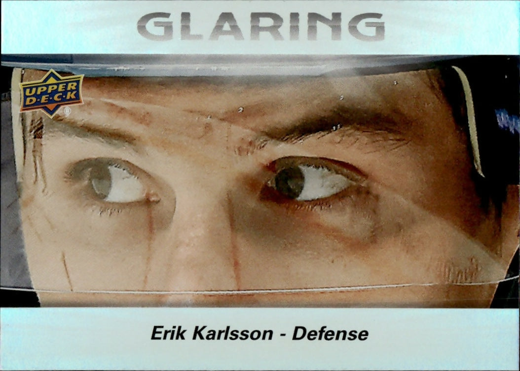 2023-24 Upper Deck Series 2 Hockey - Glaring #GL-17 Erik Karlsson - San Jose Sharks - A