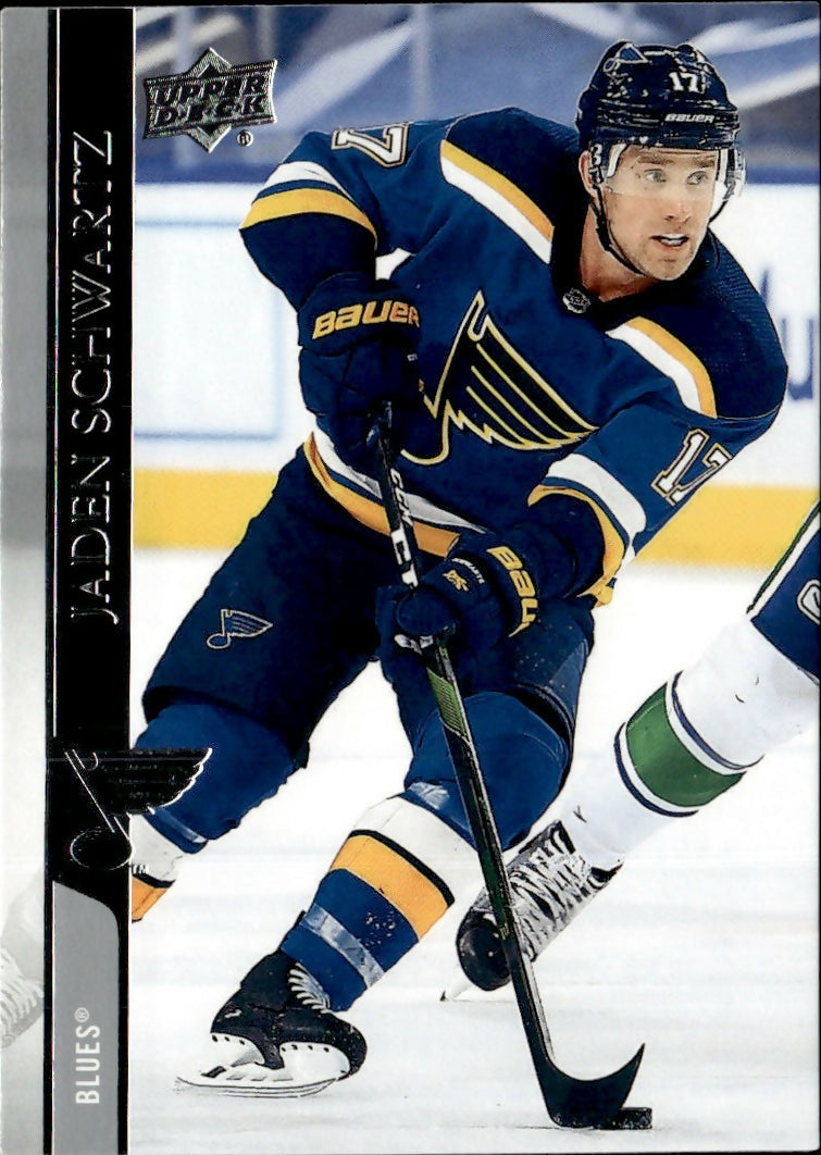 2020-21 Upper Deck Series 2 Hockey - Base #406 Jaden Schwartz - St. Louis Blues - A