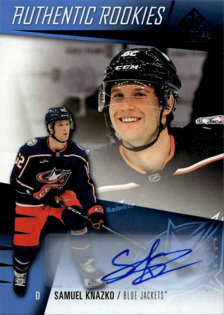 2023-24 Upper Deck SP Game Used Hockey - Base - Autographs #242 Samuel Knazko - Columbus Blue Jackets - A