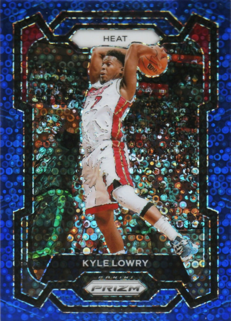 2023-24 Panini Prizm Basketball Base - Blue Fast Break Prizm :150 #40 Kyle Lowry, Miami Heat - A