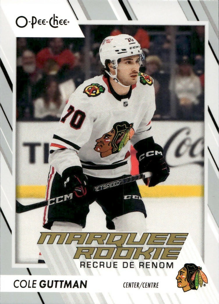 2023-24 Upper Deck O-Pee-Chee Hockey - Base - Marquee Rookie #547 Cole Guttman - Chicago Blackhawks