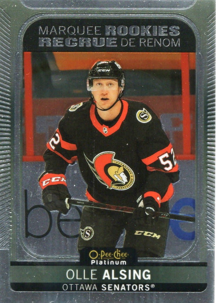 2021-22 Upper Deck O-Pee-Chee Hockey - Base - Marquee Rookie #256 Olle Alsing - Ottawa Senators - A