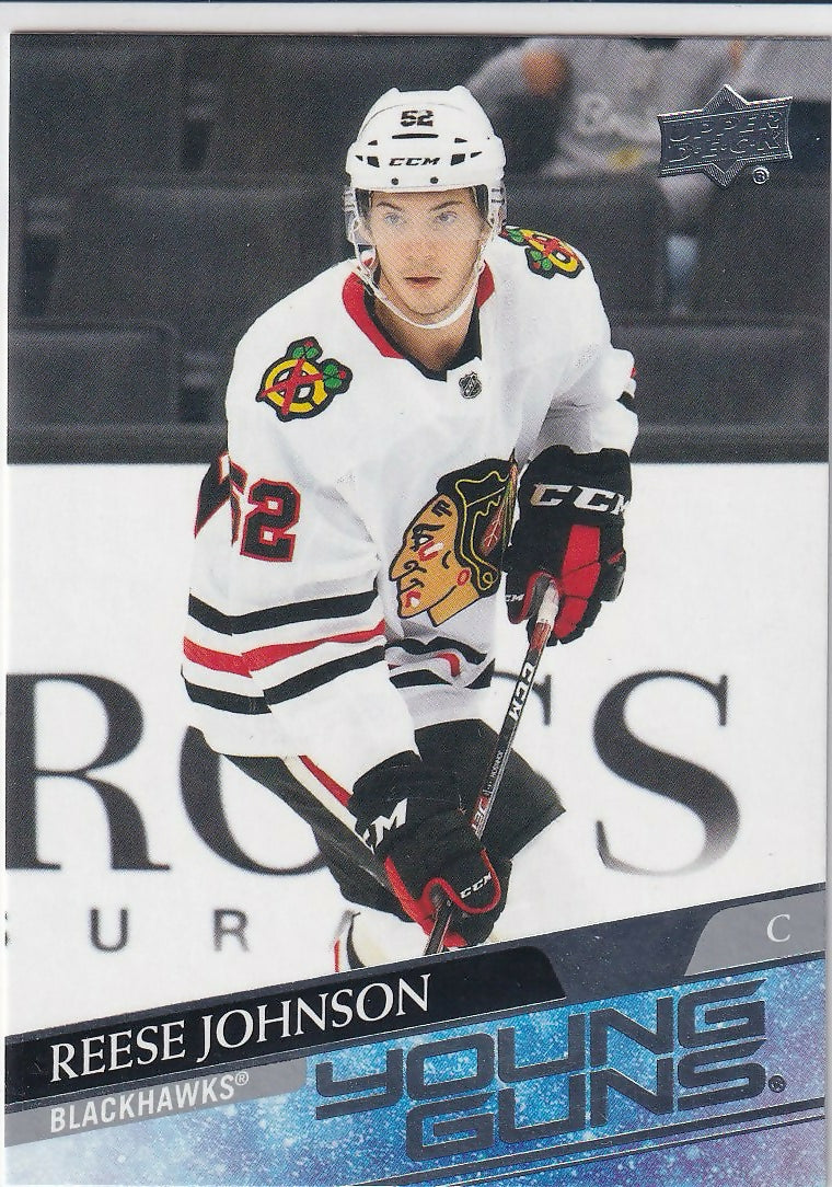 2020-21 Upper Deck #725 Reese Johnson Chicago Blackhawks Rookie
