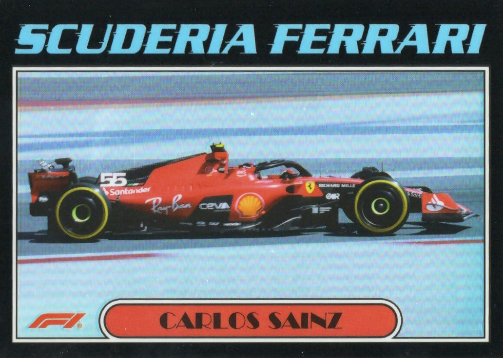 2023 Topps Chrome Formula 1 Autos of 1977 #AU77-CS Carlos Sainz - Scuderia Ferrari - A
