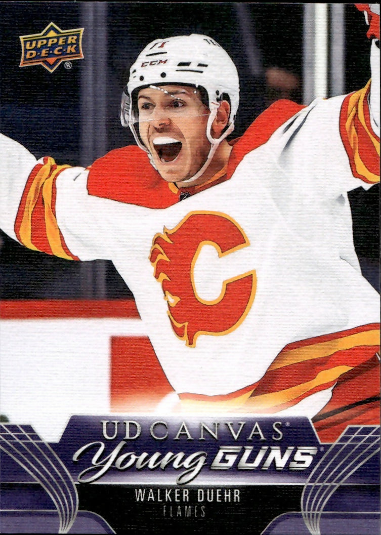 2023-24 Upper Deck Series 2 Hockey - UD Canvas - Young Guns #C220 Walker Duehr - Calgary Flames - A