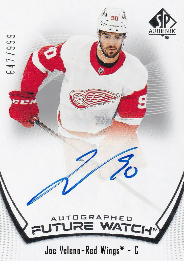 2021-22 SP Authentic Auto #112 Joe Veleno Detroit Red Wings Rookie
