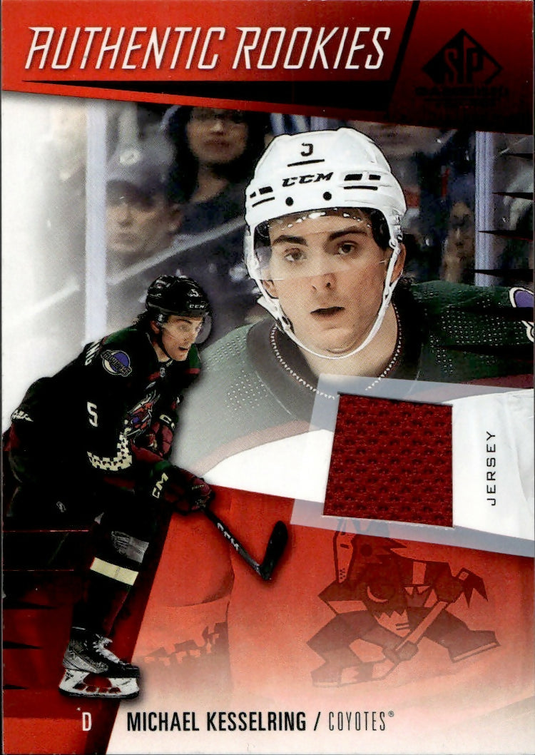 2023-24 Upper Deck SP Game Used Hockey - Base - Red - Patch #249 Michael Kesselring - Arizona Coyotes - A