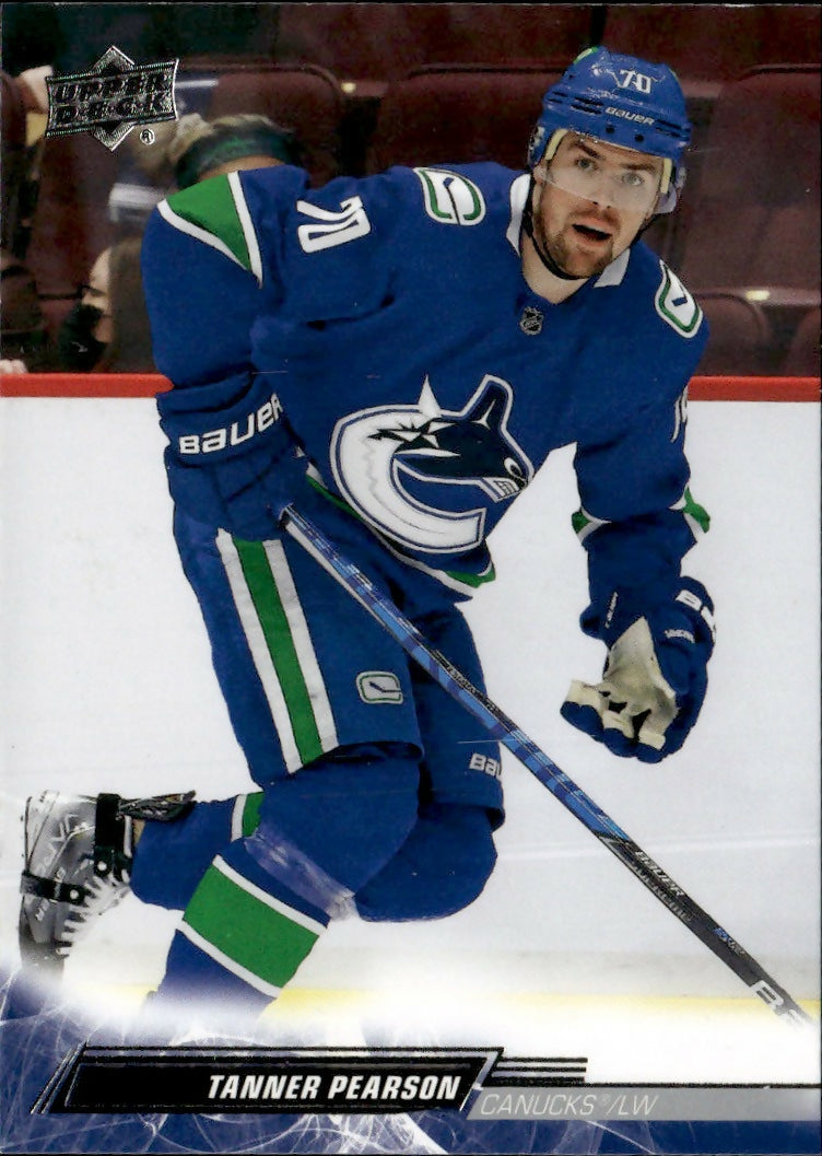 2022-23 Upper Deck Series 1 Hockey - Base #179 Tanner Peason - Vancouver Canucks - A